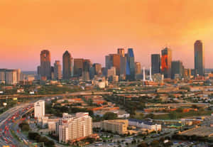 Stunning Dallas Skyline At Night Wallpaper
