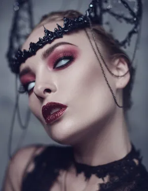 Stunning Dark Queen In Majestic Attire Wallpaper