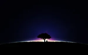 Stunning Dark Sky With Stars And Clouds Wallpaper