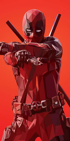 Stunning Deadpool Art In Action Wallpaper