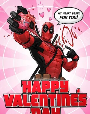 Stunning Deadpool Artwork In Action Wallpaper