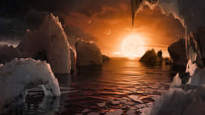 Stunning Exoplanet In Outer Space Wallpaper