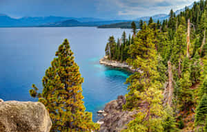 Stunning Fall View Of Lake Tahoe Wallpaper