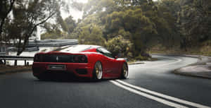 Stunning Ferrari 360 Modena In Motion Wallpaper