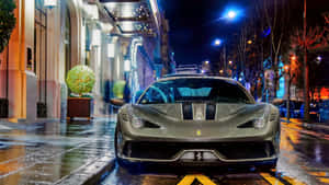 Stunning Ferrari 458 Speciale In Action Wallpaper