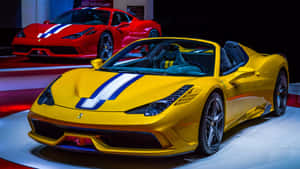 Stunning Ferrari 458 Speciale In Action Wallpaper