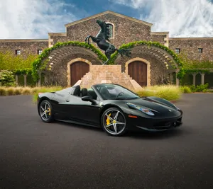 Stunning Ferrari 458 Spider In Full Speed Wallpaper