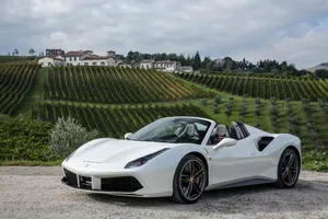 Stunning Ferrari 488 Spider In Motion Wallpaper