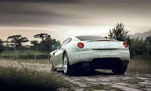 Stunning Ferrari 599 Gtb Fiorano On The Road Wallpaper