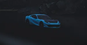 Stunning Ferrari 812 Superfast Cruising On The Road Wallpaper