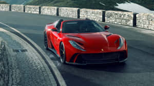 Stunning Ferrari 812 Superfast In Action Wallpaper