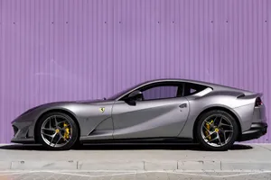 Stunning Ferrari 812 Superfast On The Road Wallpaper