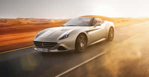 Stunning Ferrari California T In Motion Wallpaper