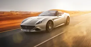 Stunning Ferrari California T In Motion Wallpaper
