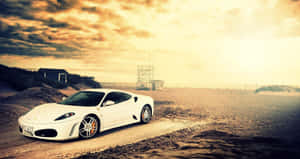 Stunning Ferrari F430 In Full Throttle Wallpaper