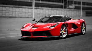 Stunning Ferrari Laferrari In A Breathtaking Landscape Wallpaper