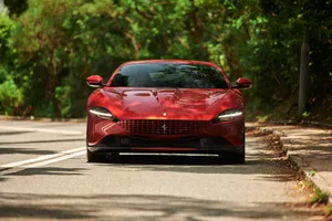 Stunning Ferrari Roma In Action Wallpaper