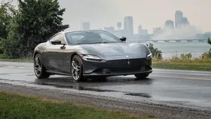 Stunning Ferrari Roma In Motion Wallpaper