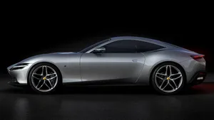 Stunning Ferrari Roma Night Drive Wallpaper