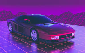 Stunning Ferrari Testarossa In Motion Wallpaper