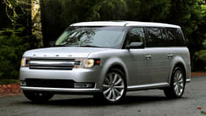 Stunning Ford Flex Driving Through The City Wallpaper