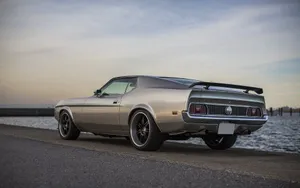 Stunning Ford Mustang Mach 1 In Action Wallpaper