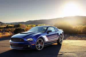 Stunning Ford Mustang Roush In Action Wallpaper