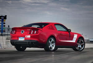 Stunning Ford Mustang Roush In Action Wallpaper