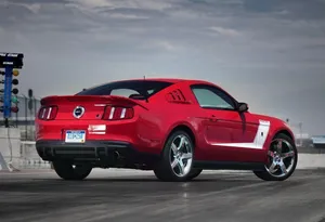 Stunning Ford Mustang Roush In Action Wallpaper
