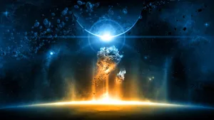 Stunning Galaxy Artwork In Vibrant Colors Wallpaper