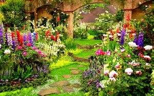 Stunning Garden Pathway Wallpaper
