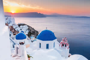 Stunning Greek Island Vista Wallpaper