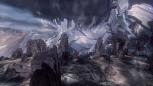 Stunning Halo Forerunner Landscape Wallpaper