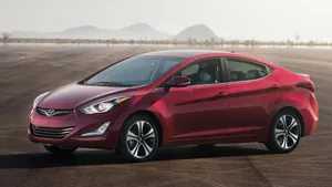 Stunning Hyundai Elantra In Vibrant Red Wallpaper