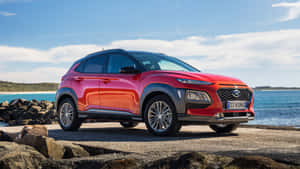 Stunning Hyundai Kona On A Scenic Road Wallpaper