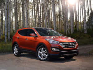 Stunning Hyundai Santa Fe On An Adventure Wallpaper