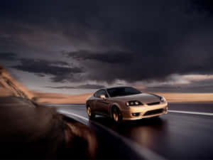Stunning Hyundai Tiburon In Action Wallpaper