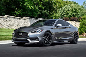 Stunning Infiniti Q60 Sports Coupe In Action Wallpaper