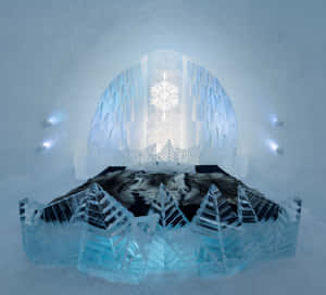 Stunning Interior Of The Ice Hotel Wallpaper