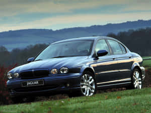 Stunning Jaguar X-type On The Road Wallpaper