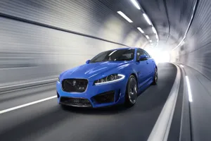 Stunning Jaguar Xfr In Motion Wallpaper