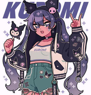 Stunning Kuromi Fanart Illustration Wallpaper