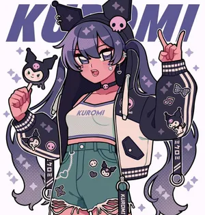Stunning Kuromi Fanart Illustration Wallpaper