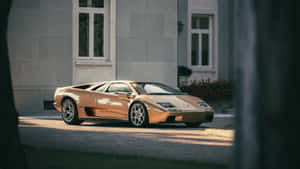 Stunning Lamborghini Diablo In Action Wallpaper