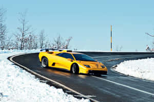 Stunning Lamborghini Diablo In Action Wallpaper