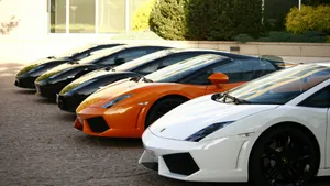 Stunning Lamborghini Gallardo On The Road Wallpaper