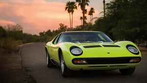 Stunning Lamborghini Miura On Display Wallpaper