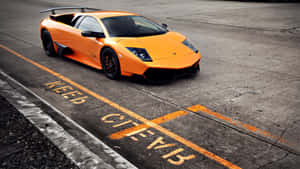 Stunning Lamborghini Murcielago In Action Wallpaper