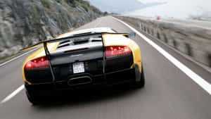 Stunning Lamborghini Murciélago On The Road Wallpaper