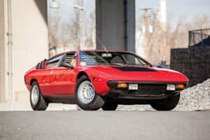 Stunning Lamborghini Urraco In Action Wallpaper